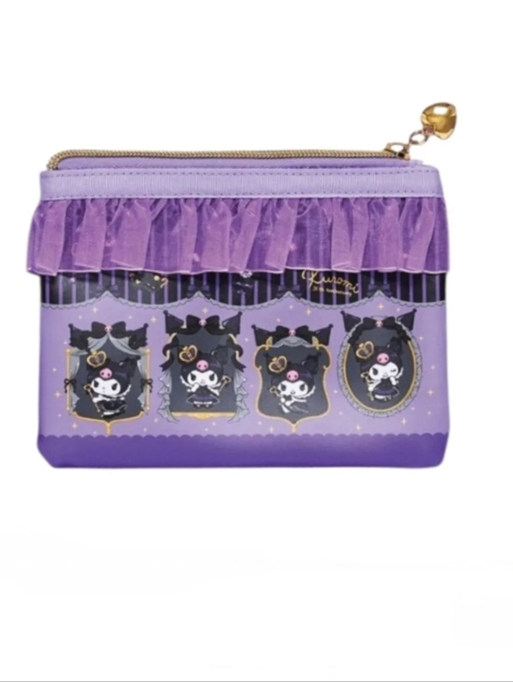 Sanrio Kuromi Faux Leather 20th Anniversary Purple Pouch